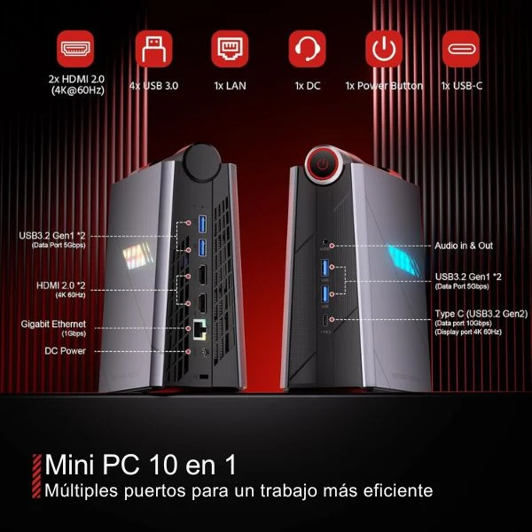 Mini PC Gaming ACEMAGIC AD08 Intel Core i7-11700B 16GB RAM 512GB SSD Windows 11 - Image 7