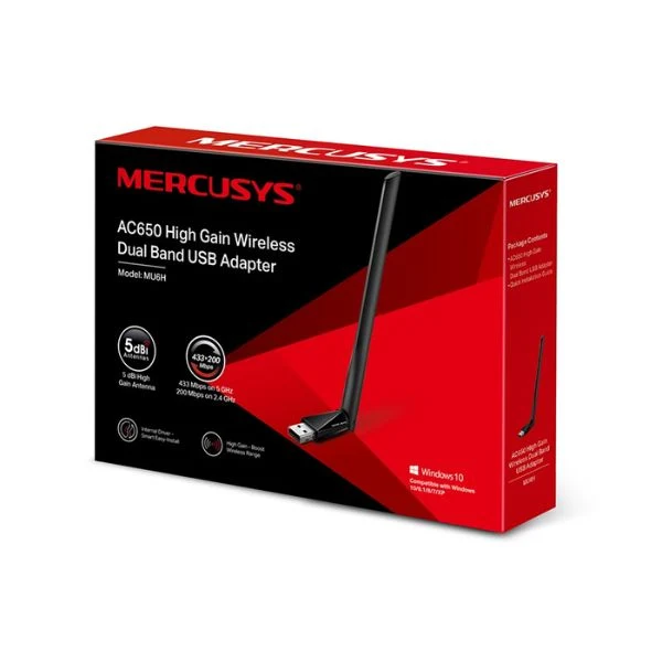 Adaptador Mercusys MU6H 1 antena , USB Dual Band AC650 - Image 4