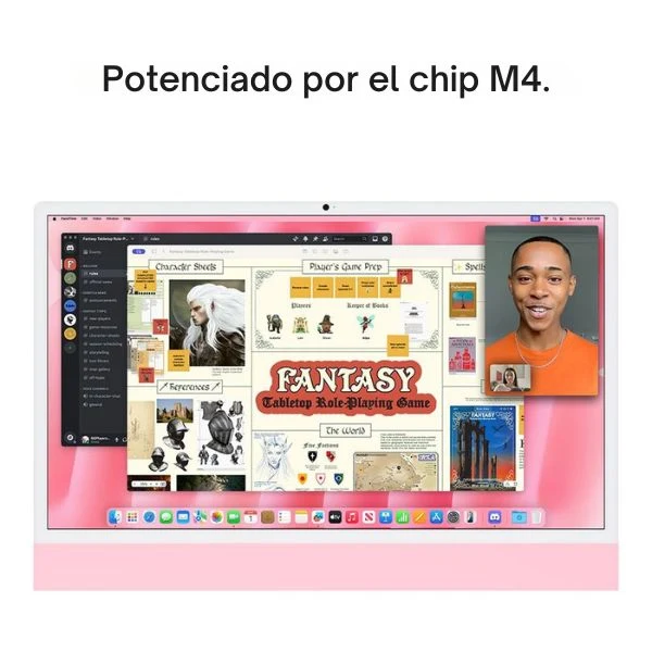 iMac 24" - Apple M4 8-Core CPU - 16GB RAM - 256GB SSD - 8-Core GPU - macOS - Pink - MWUG3LL/A - Image 3
