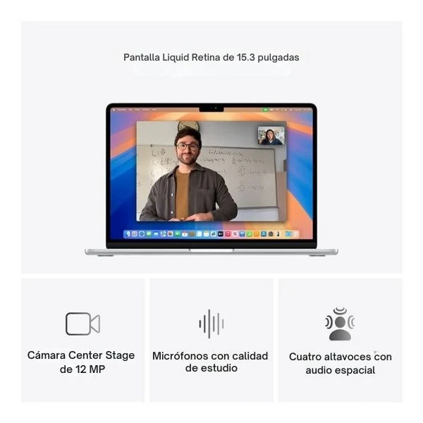 Laptop Apple MacBook Air 15 MW1K3LL/A Pantalla 15.3" - M4 - 16GB Memoria - 512GB SSD - 10-Core GPU - Starlight" - Image 7