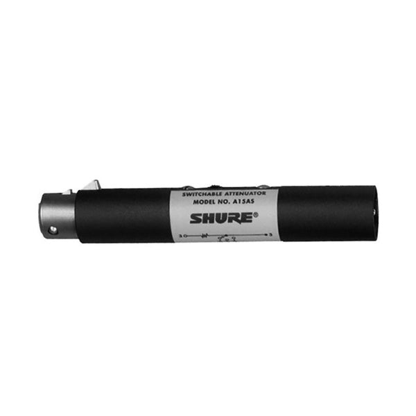 Atenuador conmutable Shure A15AS 15/20/25 dB, pasa phantom power
