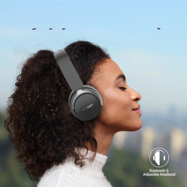 Audífonos Argom Ultimate Zone ARG-HS-2682BG Over-Ear Bluetooth 5.4 - Cancelación Activa Ruido ANC - 55h Batería - Beige - Image 5