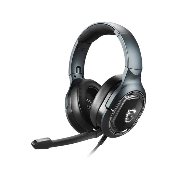 Audifonos Alambricos MSI Immerse GH50, sonido envolvente 7.1, diadema de metal plegable, luz mística RGB, PC/Mac