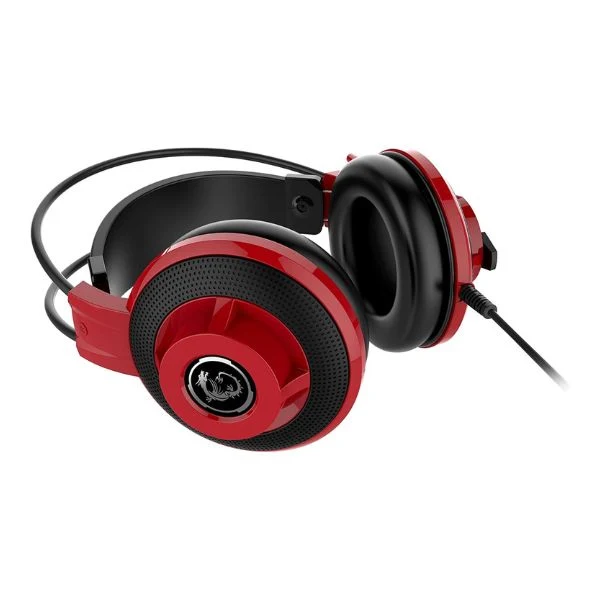 Audifono - Microfono MSI DS501 Gaming Jack 3.5mm Color Rojo y Negro - Image 6