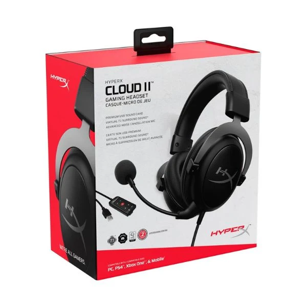 Audifonos HyperX Cloud II Gaming 7,1 Surround Sound, Memory Foam Ear Pads, Aluminum Frame PC, PS5, PS4, Xb Gun Metal - Image 7
