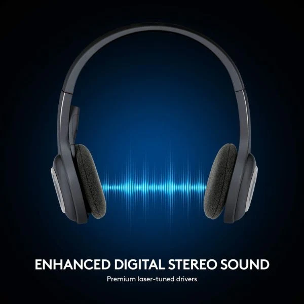Audifonos Logitech H600 Microfono Inalambricos Negro Azul 981-000342 - Image 3
