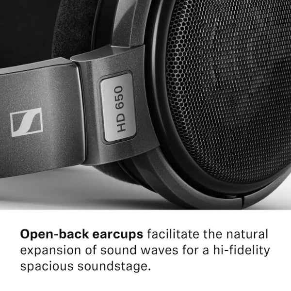 Audífonos Sennheiser HD 650 Hi-Res Audiophile Open Back Headphone Quality Transducer and Diaphragm - Gray - Image 6
