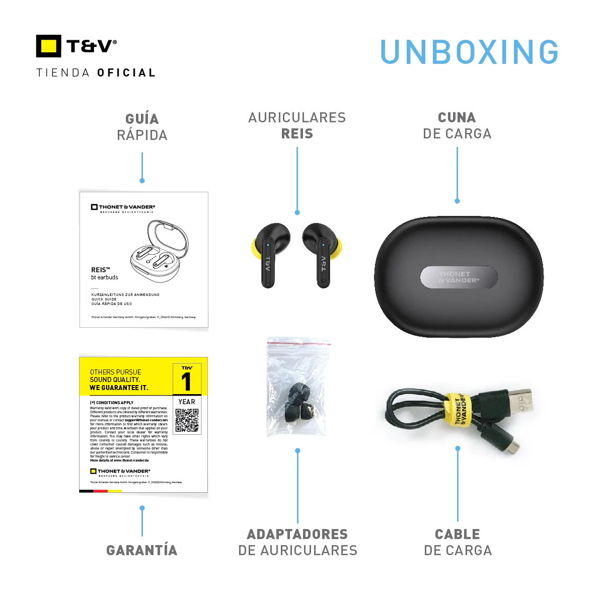Audifonos Thonet & Vander Earbuds Bluetooth Funciones Tactiles Reis - Image 6