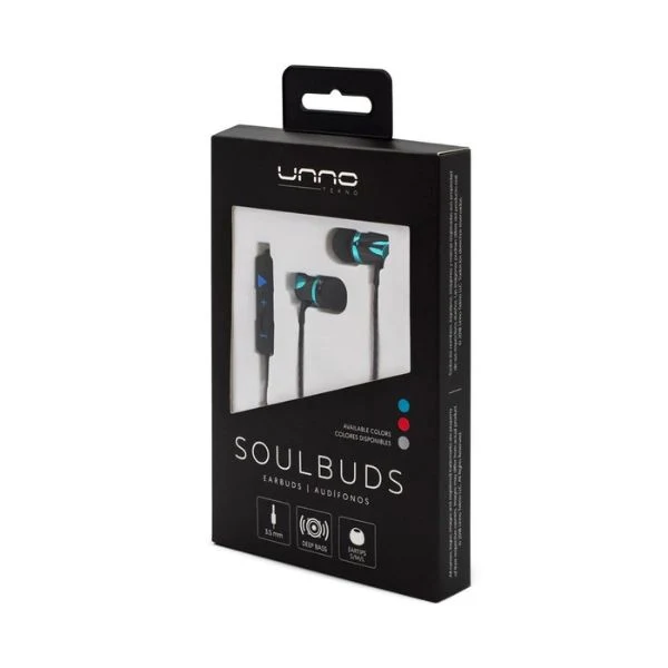 Audifonos Unno Tekno Soulbuds Manos Libres 3.5Mm Estereo Azul Hs7009Bl - Image 2