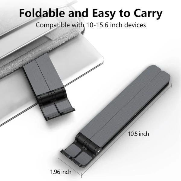 Base para laptop Tonmom ajustable y plegable de ABS y silicona para refrigeración - Image 2