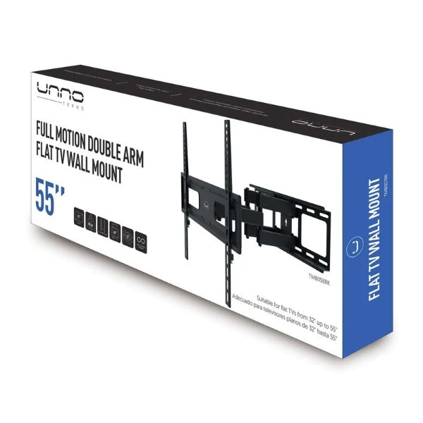 Base Pared Unno Tekno TM8058BK Movimiento Completo TV 32"-55" Negro - Image 4