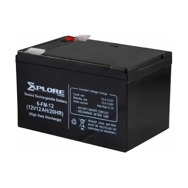 Batería de Ciclo Profundo Explore 12V 12Ah - Recargable para UPS, Sistemas de Energía y Más
