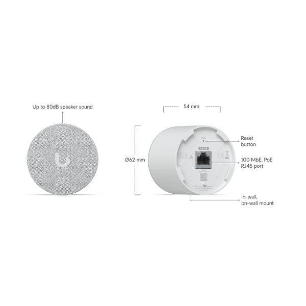Timbre Inteligente Ubiquiti G4 Doorbell + Chime Pro Kit PoE 2MP IR IPX4 - Image 7