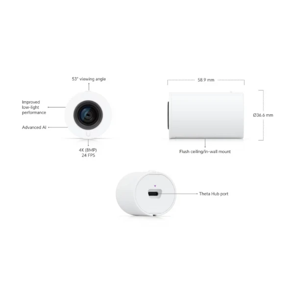 Cámara de Seguridad Ubiquiti UniFi AI Theta Pro Long-Distance Lens - Image 7