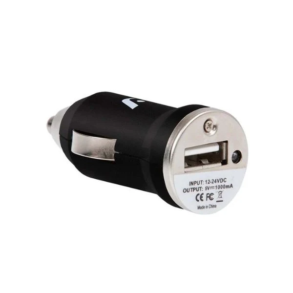 Cargador Vehicular Argom/ USB 2.0/ 1A/Color Negro ARG-AC-0101