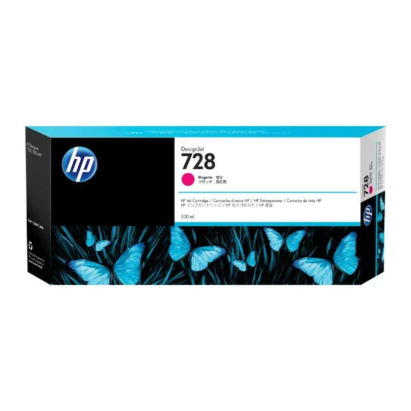 CARTUCHO TINTA F9K16A HP 728 300ML MAGENTA HP DESINJET T730 - T830