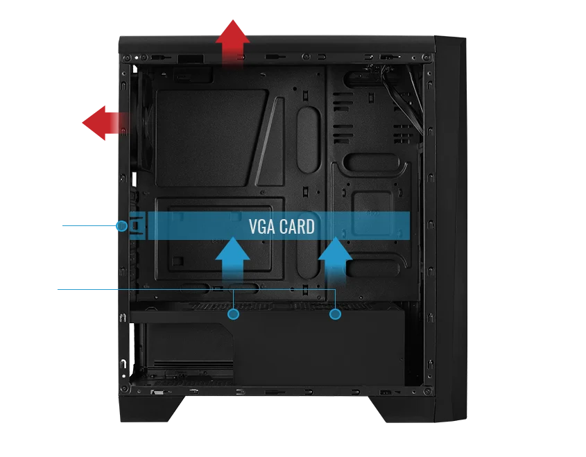 Case AeroCool Cylon RGB Mid Tower with Acrylic Side window, Black - Image 6