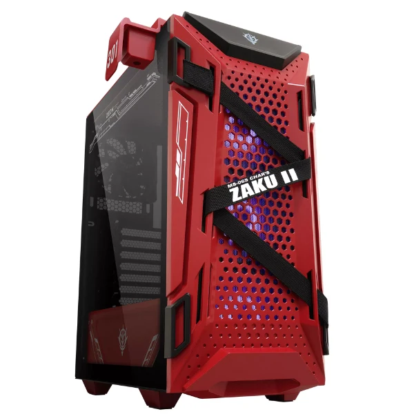 Case ASUS TUF Gaming GT301 ZAKU II Edition ATX mid-Tower 120mm Aura RGB Fan, Headphone Hanger,360mm Radiator, Gundam