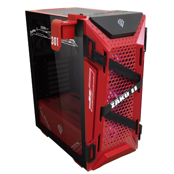 Case ASUS TUF Gaming GT301 ZAKU II Edition ATX mid-Tower 120mm Aura RGB Fan, Headphone Hanger,360mm Radiator, Gundam - Image 2