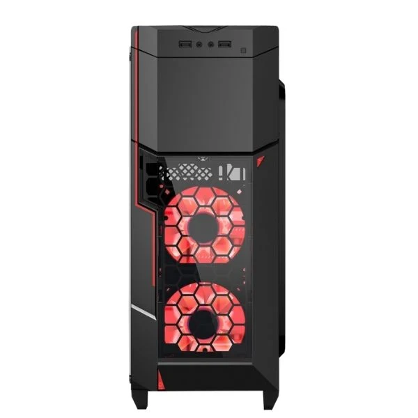 Case Azza Gaming Mid ATX 211G Crimson Led Fan Sin Feunte Modelo 211G - Image 2