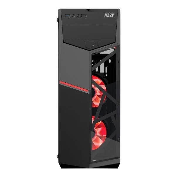 Case Azza Gaming Mid ATX 221G Golem Led Fan Sin Fuente - Image 4