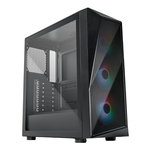 Case Cooler Master CMP 520 Mid Tower - Negro, USB 3.0, HD Audio, 3x Fan 12cm ARGB, Frontal de Malla, Lateral de Vidrio - Image 2