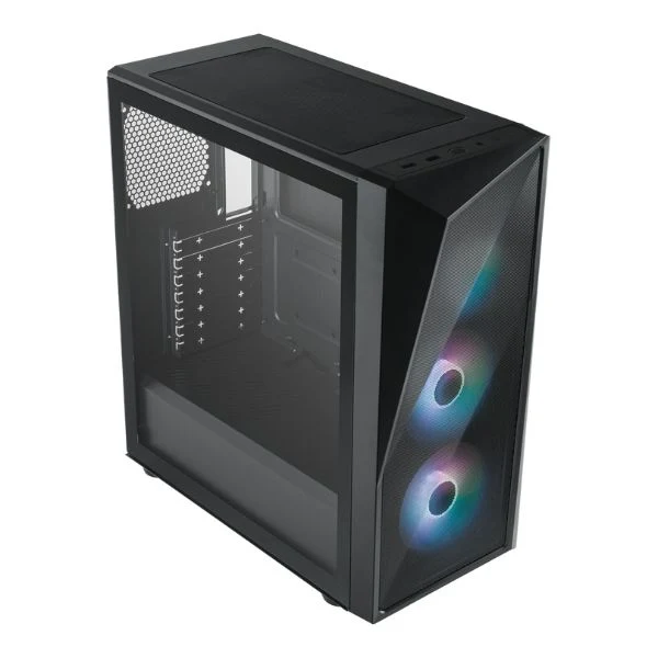 Case Cooler Master CMP 520 Mid Tower - Negro, USB 3.0, HD Audio, 3x Fan 12cm ARGB, Frontal de Malla, Lateral de Vidrio - Image 3
