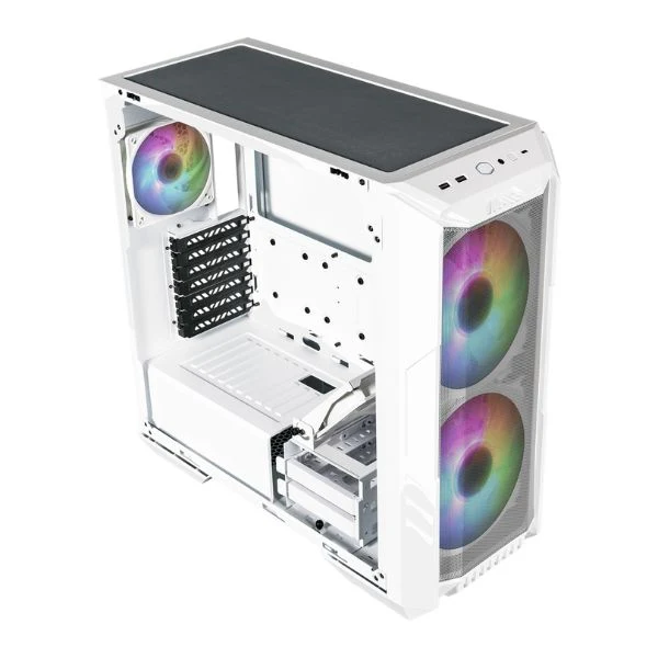 Case Cooler Master HAF 500/ Mid Tower/ Blanco/ Vidrio Templado/ 4x Fan ARGB/ USB-C - Image 2