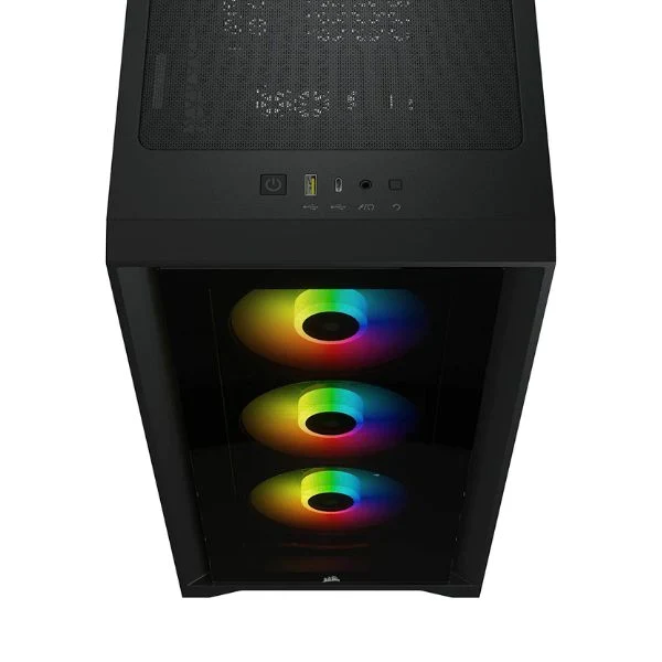 Case gaming Corsair iCUE 4000X RGB/ Mid Tower/ ATX/ 3x Fan ARGB 120mm/ Lateral Vidrio/ USB 3.0/ Negro - Image 3