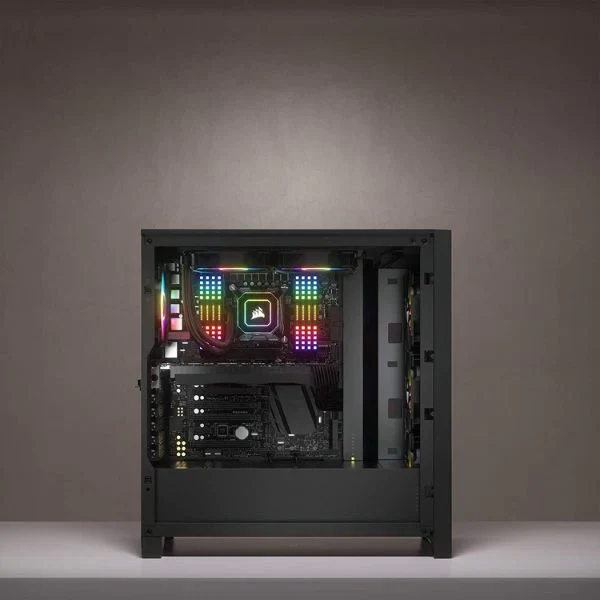 Case gaming Corsair iCUE 4000X RGB/ Mid Tower/ ATX/ 3x Fan ARGB 120mm/ Lateral Vidrio/ USB 3.0/ Negro - Image 8