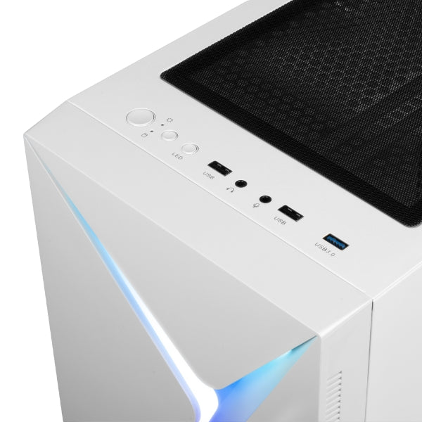 Case Gamdias Gaming ARGUS E4 Elite ATX/ 3xUSB/ HD Audio / FAN ARGB 12CM/ Lateral Vidrio Templado Blanco - Image 2