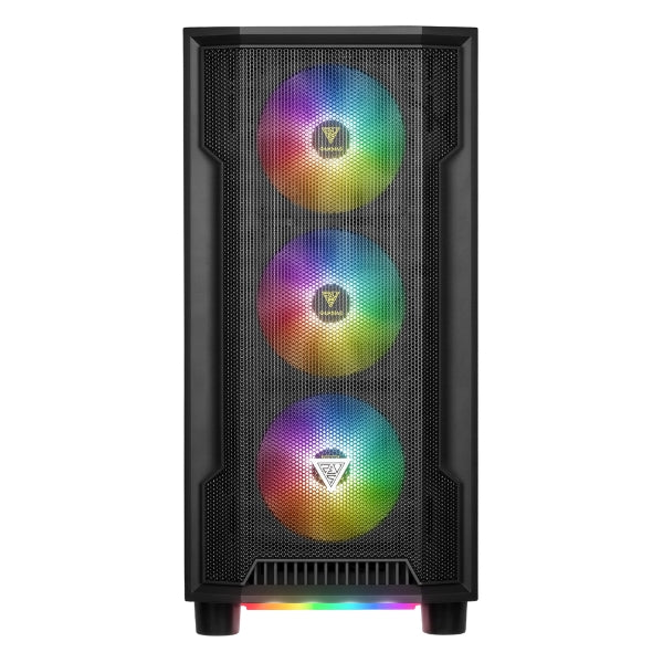Case Gamdias Gaming Athena M6 LITE ATX/ 3xUSB/ HD Audio / 4xFAN ARGB 12CM/ Frontal Malla Lateral Vidrio Negro - Image 4