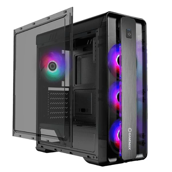 CASE GAMEMAX MOONLIGHT ATX NEGRO 2xUSB/ 1 HD AUDIO/ 4xFAN ARGB/ LATERAL ACRILICO - Image 4