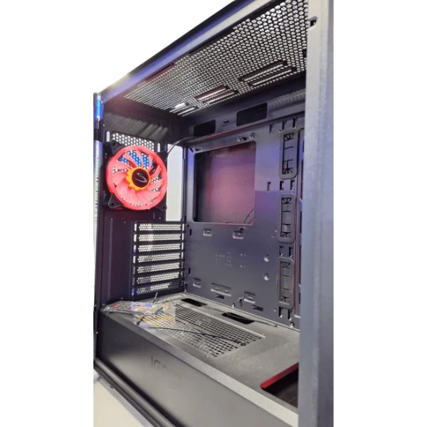 Case Jemip Gaming Quantum X Mtower/ HUB+Control ARGB+4 FAN 12CM/ 2xUSB3.0/ TYPE C/ HD Audio/ Malla-Lat Vidrio Negro - Image 2