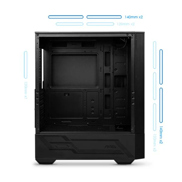 Case gaming MSI MAG Forge 112R/ Mid Tower/ ATX/ Vidrio Templado/ 4x Fan ARGB - Image 3
