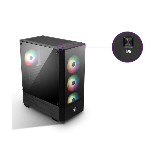 Case gaming MSI MAG Forge 112R/ Mid Tower/ ATX/ Vidrio Templado/ 4x Fan ARGB - Image 4