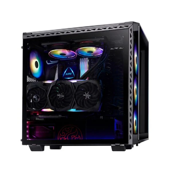 CASE XPG BATTLECRUISER NEGRO MATX 1x USB+C/HD AUDIO/ 4x FAN LED/ PANEL VIDRIO TEMPLADO