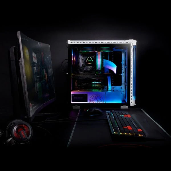 CASE XPG BATTLECRUISER NEGRO MATX 1x USB+C/HD AUDIO/ 4x FAN LED/ PANEL VIDRIO TEMPLADO - Image 4
