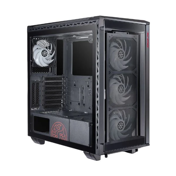 Case XPG BATTLECRUISER Negro Mini-ITX, Micro-ATX, ATX, E-ATX/ 1x USB+C/HD AUDIO/ 4x FAN LED/ Panel Vidrio Templado - Image 2