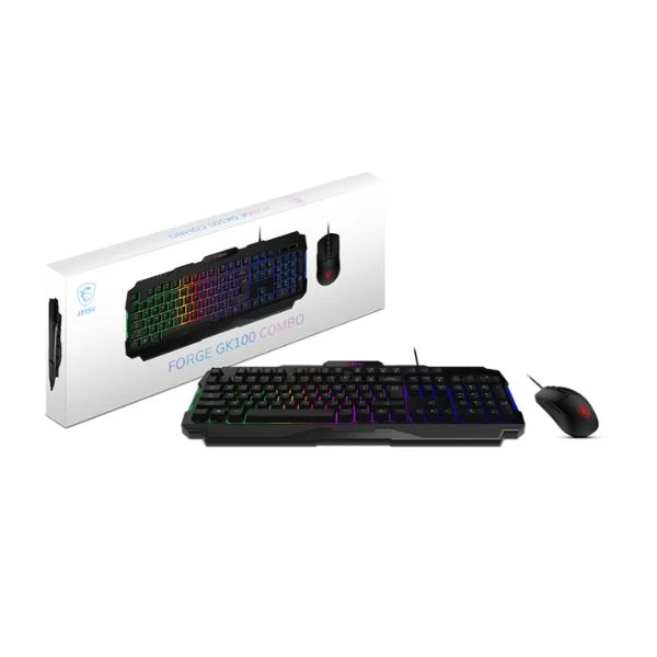 Combo Teclado Mouse MSI GAMING FORGE GK100 USB/ RGB/ Color Negro - Image 5