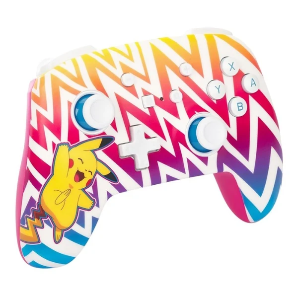 Control PowerA Enhanced Controller para Nintendo Switch Pikachu Vibrant con Cable Desmontable - NSGP0262-01 - Blanco/Morado - Image 2