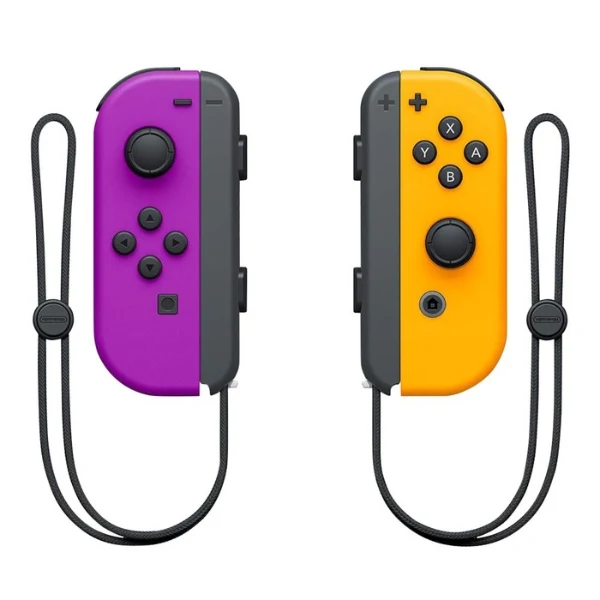 Control Nintendo Joy-Con Set de 2 para Switch y Switch OLED con NFC y Sensores de Movimiento - 045496882228 - Neon Purple/Neon Orange