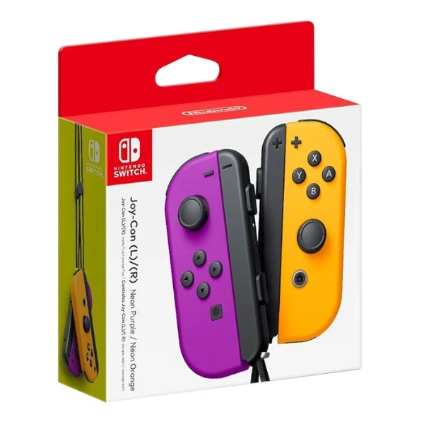 Control Nintendo Joy-Con Set de 2 para Switch y Switch OLED con NFC y Sensores de Movimiento - 045496882228 - Neon Purple/Neon Orange - Image 2