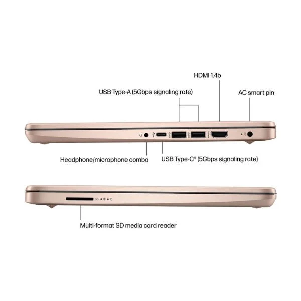 Laptop HP  14" 14-dq0762dx - Intel Celeron - 4GB Memory - 128GB eMMC - Rose Gold - Image 6