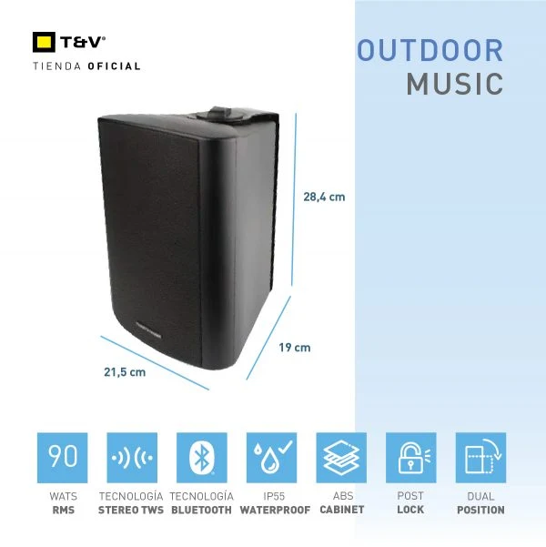 Cornetas Thonet & Vander Bluetooth 400W Fleck 9 Tws 2Nd Black Bluetooth - Image 2