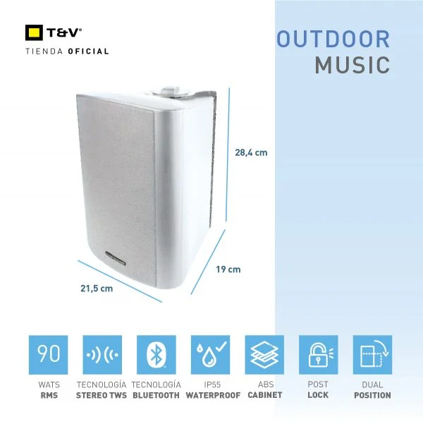Cornetas Thonet & Vander Bluetooth 400W Fleck 9 Tws 2Nd White Bluetooth - Image 3