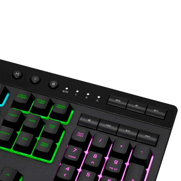 CORSAIR K55 RGB PRO - RGB - Seis teclas macro - IP42 resistente al polvo y derrames - Reposamanos desmontable - Teclas de medios y volumen especiales - Image 2