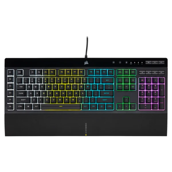 CORSAIR K55 RGB PRO - RGB - Seis teclas macro - IP42 resistente al polvo y derrames - Reposamanos desmontable - Teclas de medios y volumen especiales - Image 3