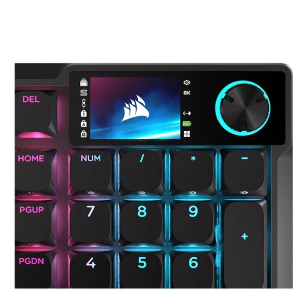 Teclado gaming inalámbrico Corsair VANGUARD AIR 99 RGB con switches OPX Optical y Stream Deck integrado - CH-91HA01B-NA - Negro - Image 4