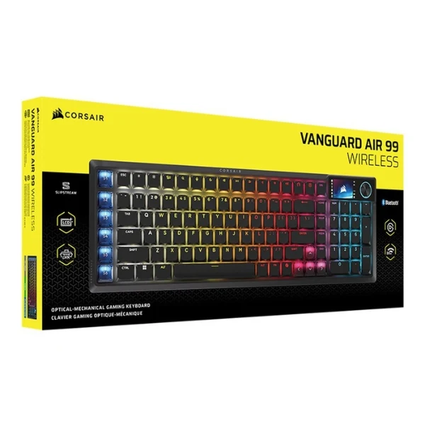 Teclado gaming inalámbrico Corsair VANGUARD AIR 99 RGB con switches OPX Optical y Stream Deck integrado - CH-91HA01B-NA - Negro - Image 6